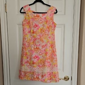 Floral Pink & Yellow Dress